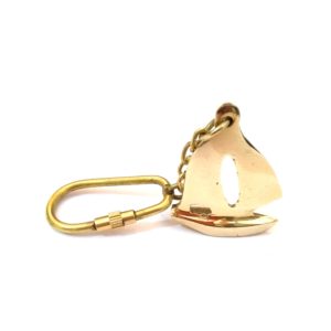 Nautical Brass Ship Keychain